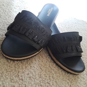 black sandals